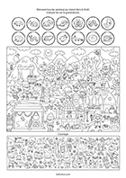 Fiche de jeux à imprimer, les nains de la forêt, maternelle GS, CP