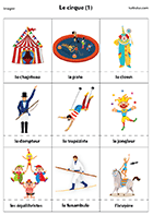Imagier gratuit à imprimer, le cirque Le cirque, imagier gratuit à imprimer