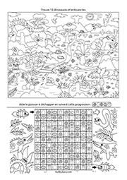 Fiche de jeux d'observation à imprimer, maternelle MS, GS, CP