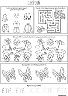Jeux à imprimer, maternelle L'été, jeux à imprimer, maternelle