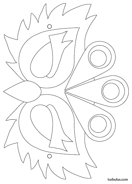 Masque à imprimer en noir et blanc, à colorier puis découper