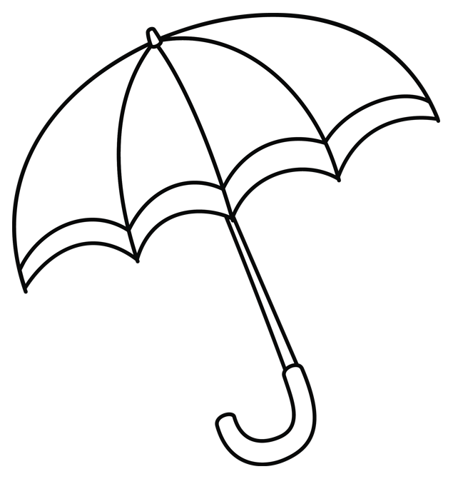 Coloriage à imprimer ; un parapluie