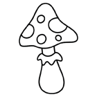 Coloriage : un champignon