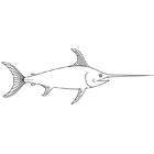 Coloriage à imprimer : un poisson marlin
