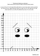 Fiche à imprimer ; dessiner en reliant les points déterminés d'après leurs coordonnées