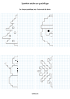 Fiche à imprimer ; tracer un dessin par symétrie axiale