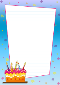 Papier à lettre anniversaire